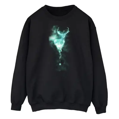 (XXL, Black) Harry Potter Mens Patronus Mist Stag Sweatshirt