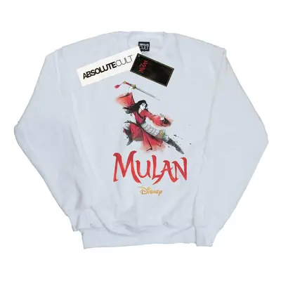 (M, White) Disney Mens Mulan Movie Pose Sweatshirt