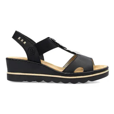 (UK 6, Black) Rieker Womens Sandals Multi