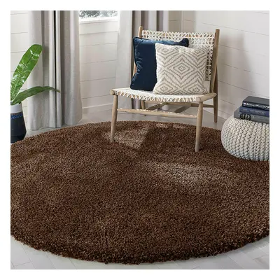 (Brown Shaggy Rugs) Circle Round Shaggy Rugs Large Living Room Fluffy Mats