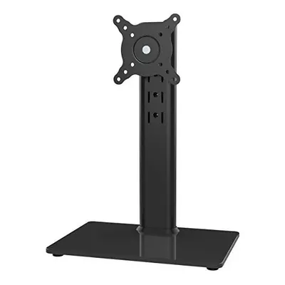 Single LCD Computer Monitor Free-Standing Desk Stand Riser for inch to inch Screen with Swivel, 