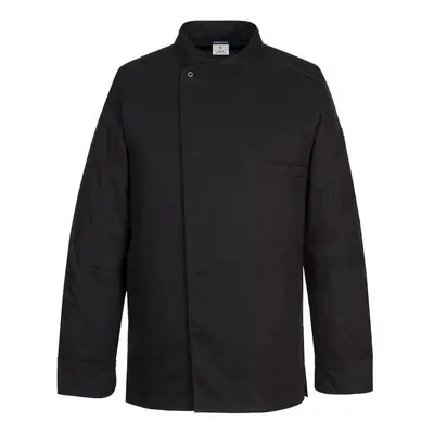 (XL, Black) Portwest Mens Surrey Long-Sleeved Chef Jacket