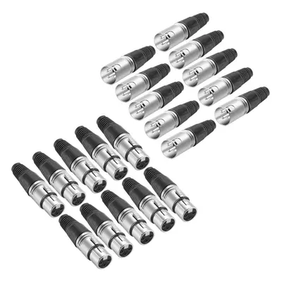 Neewer 20-Piece Pin XLR Solder Type Connector - Male and Female Plug Cable Connector Microphone 