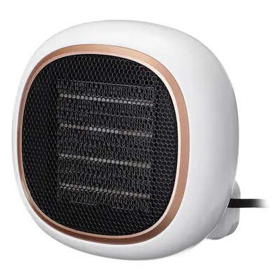 (White) Compact Wall-Mounted Electric Space Heater Fan - Gear PTC Ceramic Warmer for Home & Offi