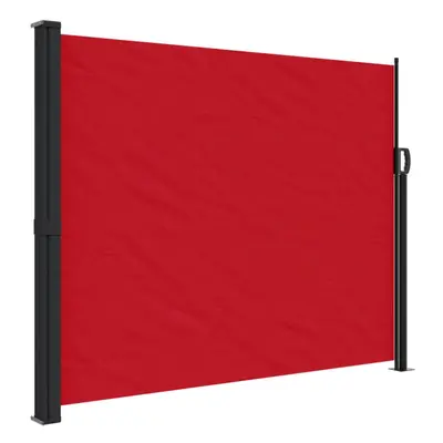 vidaXL Retractable Side Awning Outdoor Privacy Screen Shade Red 160x300 cm