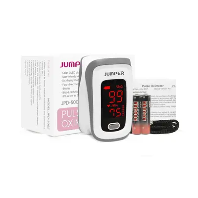 Jumper Medical JPD-500E LED Fingertip Pulse Oximeter for Oxygen Level & Pulse Rate