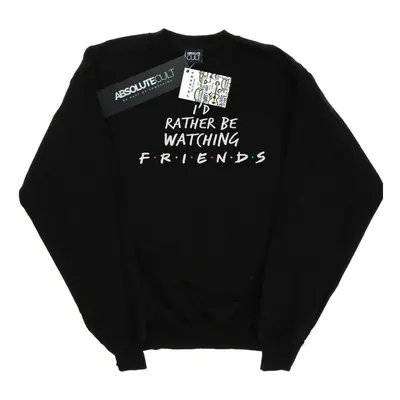 (M, Black) Friends Mens Rather Be Watching Sweatshirt