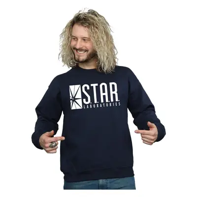 (L, Navy Blue) DC Comics Mens The Flash STAR Labs Sweatshirt