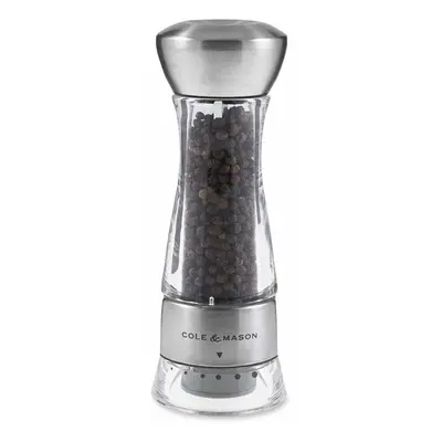 Cole & Mason Gourmet Precision Windermere Pepper Mill, Acrylic and Stainless Steel, Silver, 16.5