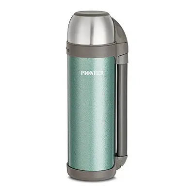 Stainless Steel Vacuum Flask Thermos Mug with Strap, Green Litre 33.81 fl oz