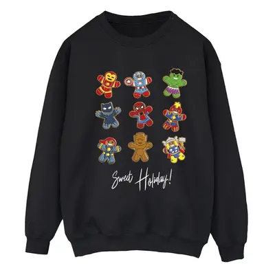 (S, Black) Marvel Womens/Ladies Gingerbread Avengers Sweatshirt