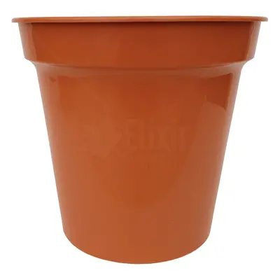 (6"(15cm), 30) Strong Glossy Terracotta Plastic Plant & Flower Pots | Various Sizes/Quantities