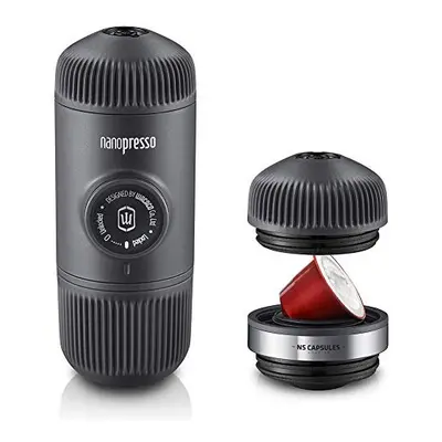 WACACO Nanopresso Portable Espresso Maker Bundled with NS Adapter, Upgrade Version of Minipresso