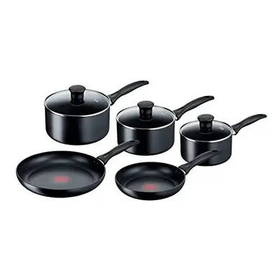 Tefal Induction Non-Stick Cookware Set, Pcs - Black (G155S544)