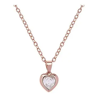 Ted Baker Hannela Crystal Heart Necklace - Rose Gold or Silver Tone Plated with Crystal