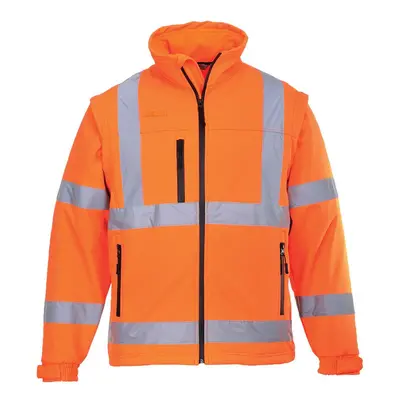 (M, Orange) Portwest Mens In High-Vis Soft Shell Jacket