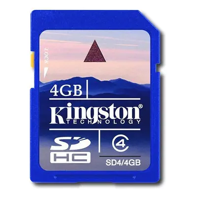 Kingston 4GB SDHC Class Flash Card Kingston Retail (SD4/4GBKR)