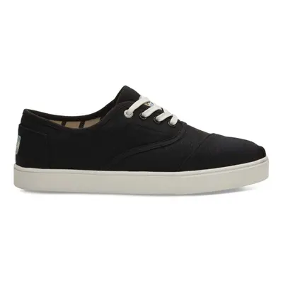 (US 10) TOMS Heritage Mens Canvas Casual Shoes Sneakers Lace Up Low Cut - Black