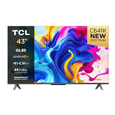 TCL 43C641K 43-inch QLED Television, 4K Ultra HD, 4K Android TV Smart TV (Game Master, Dolby Atm