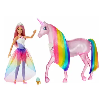 Barbie Dreamtopia Magical Lights Unicorn and Princess Barbie Doll