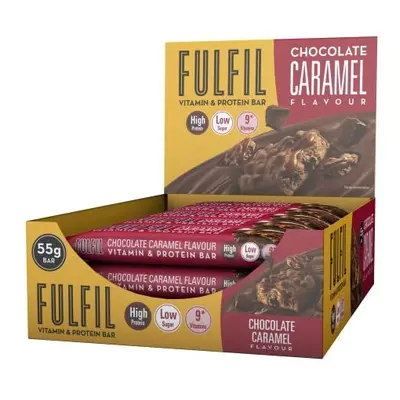 FULFIL Vitamin and Protein Bar (15 x 55g Bars) â Chocolate Caramel Flavour â 20g High Protei