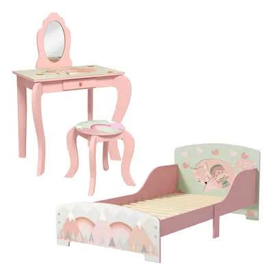 ZONEKIZ Kids Bedroom Furniture Set for Ages Years, Pink