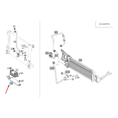 MERCEDES-BENZ C W204 Transmission Oil Cooler Bracket A2045040640 NEW GENUINE