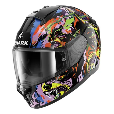 (M) Shark Ridill Full Face Helmet Raging Beast Black / Violet / Yellow