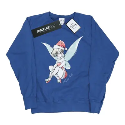 (M, Royal Blue) Disney Womens/Ladies Tinkerbell Christmas Fairy Sweatshirt