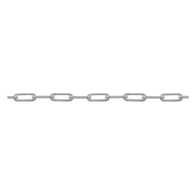 (18) Jewelco London Ladies Rhodium Plated Sterling Silver Elongated Oval Paperclip 2.3mm Chain N