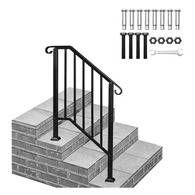 Iron Handrail Railing for Stairs Steps Handrail for Garden Outdoor Step UK