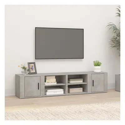 vidaXL TV Cabinets pcs Concrete Grey 80x31.5x36 cm Engineered Wood