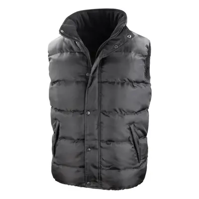 (L, Black) Result Mens Core Nova Lux Padded Fleece Lined Bodywarmer Jacket