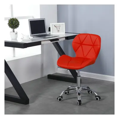 (Red) Charles Jacobs Cushioned Swivel Office Chair