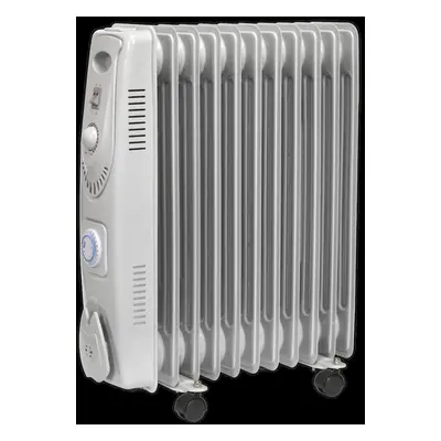 Oil Filled Radiator 2500W/230V 11-Element with Timer