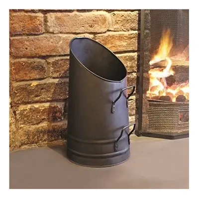 Tall Black Large Coal Scuttlem Coal Wood Kindling Hod, Coke Bucket