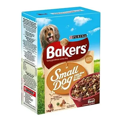 Bakers Small Dog Beef & Veg Dry Food 1kg (PACK OF 2)