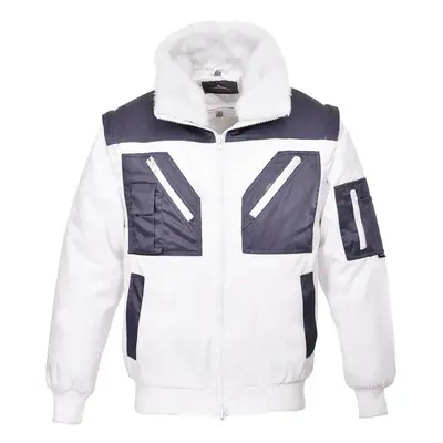 (S, White) Portwest Mens Two Tone Pilot Jacket