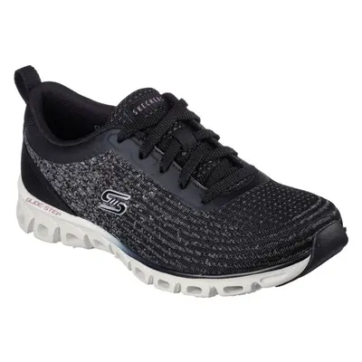 (Black, (Adults')) Skechers Glide-Step Head Start Textile Women's Black Trainers