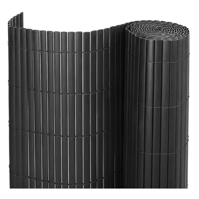 (1.2m*3m) Dark Grey PVC Fence Screen Bamboo Mat Border Panel Garden Wall Privacy Protect