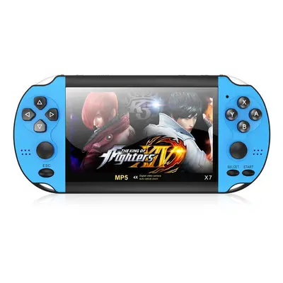 (Blue) X7 Retro Handheld Game Console 4.3 inch 8GB Built In Games