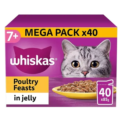 Whiskas 7+ Senior Cat Food Poultry Selection in Jelly, x g