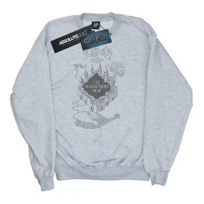 (3XL, Sports Grey) Harry Potter Mens The Marauder's Map Sweatshirt