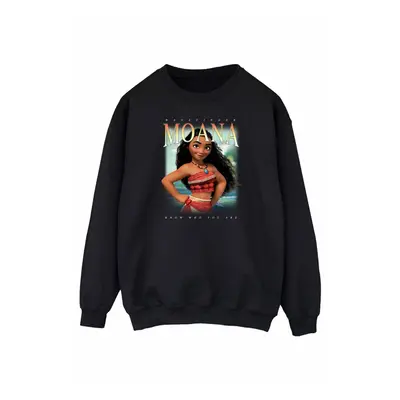 (M, Black) Moana Womens/Ladies Montage Cotton Sweatshirt