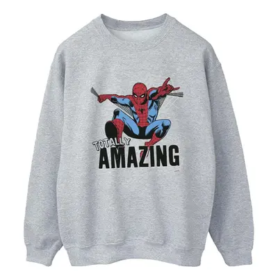 (M, Sports Grey) Marvel Mens Spider-Man Amazing Sweatshirt