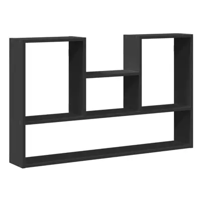 (black) vidaXL Wall Shelf Floating Shelf Display Storage Shelf Engineered Wood