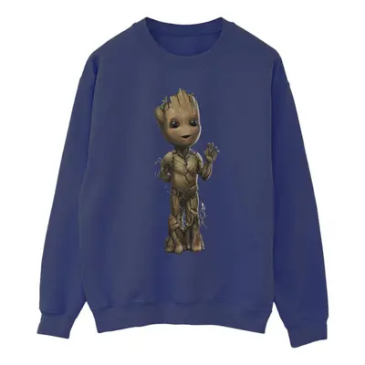 (M, Navy Blue) Marvel Mens I Am Groot Wave Pose Sweatshirt