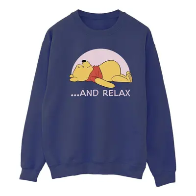 (S, Navy Blue) Disney Womens/Ladies Winnie The Pooh Relax Sweatshirt