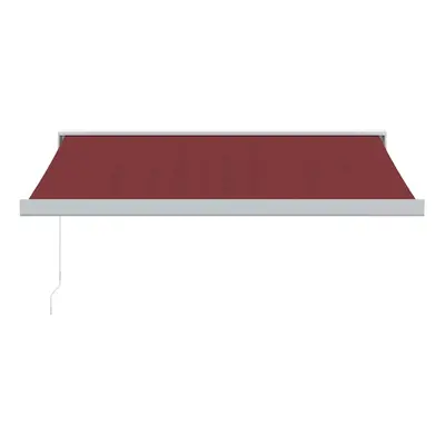 (burgundy and white, x cm) vidaXL Manual Cassette Awning Retractable Window Canopy Shade Patio A