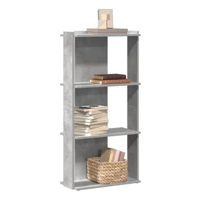 vidaXL Bookcase 3-Tier Concrete Grey 60x30x120 cm Engineered Wood